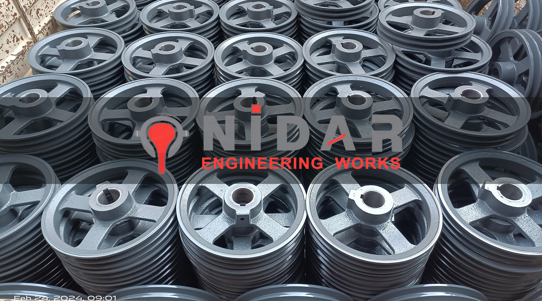 Nidar Faundry - Nidar Engineering Foundry Rice mill Double Step V Belt Wheel Pulley  Manufacturers - Suppliers Best Quality Best - Price Rajkot Gujarat India