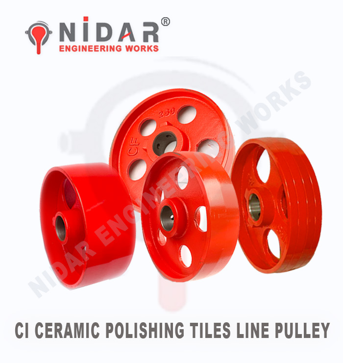 Polishing Lines Pulley for Ceramic Tiles Factory Flat Belt Pulley Best Quality - Best Price Manufacturers - Suppliers - Exporters Rajkot Gujarat India
